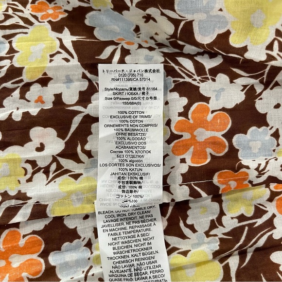 ♦️SOLD♦️ NWT Tory Burch Pleated Tie Waist Floral Print Skirt - Picture 13 of 13